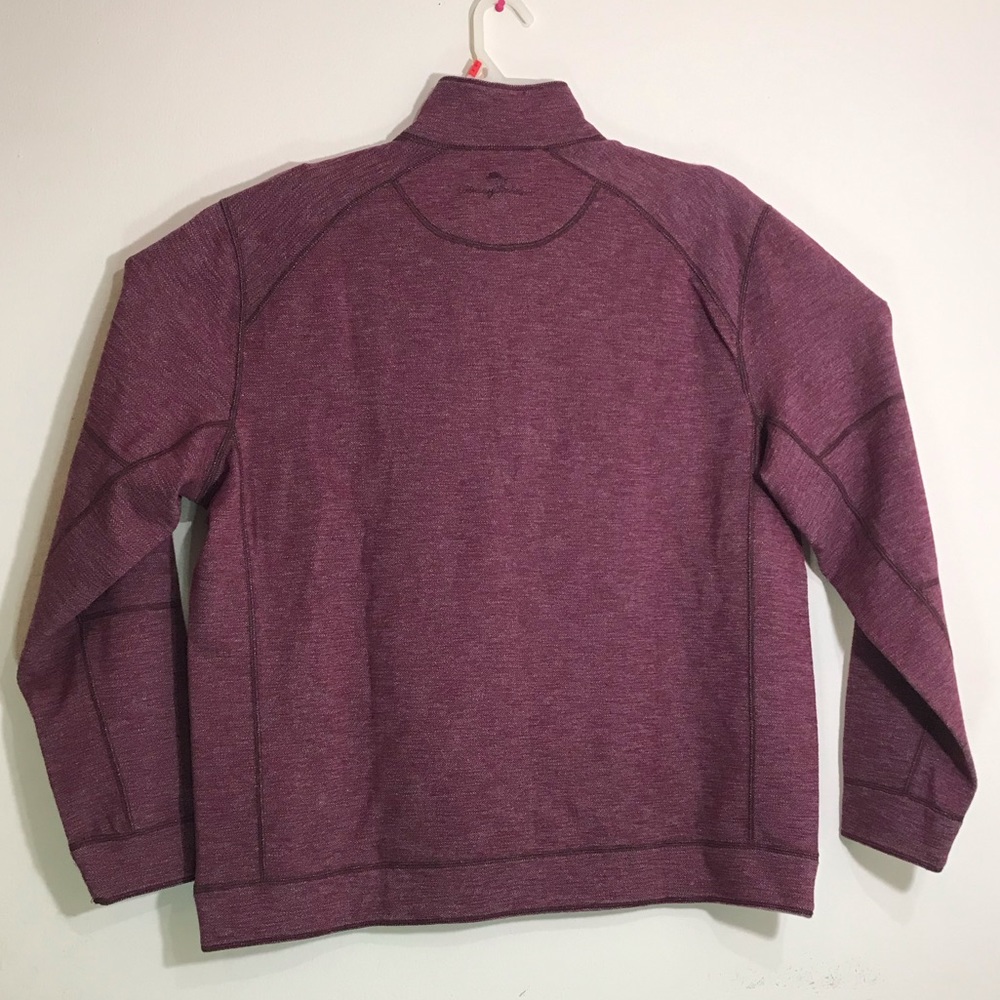 ‼️SOLD‼️ TOMMY BAHAMA Men’s Maroon Gray Pullover - Picture 4 of 8
